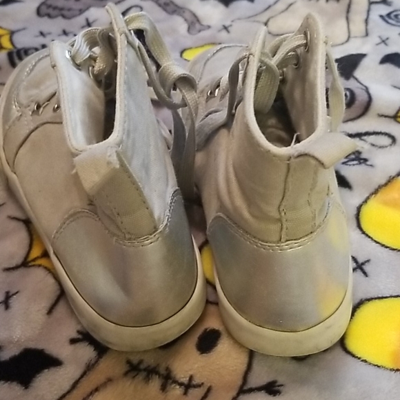 Girl's Gymboree Silver Shoes Sneakers size 11 - Picture 4 of 7